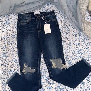 Cello 7 distressed knee jeans